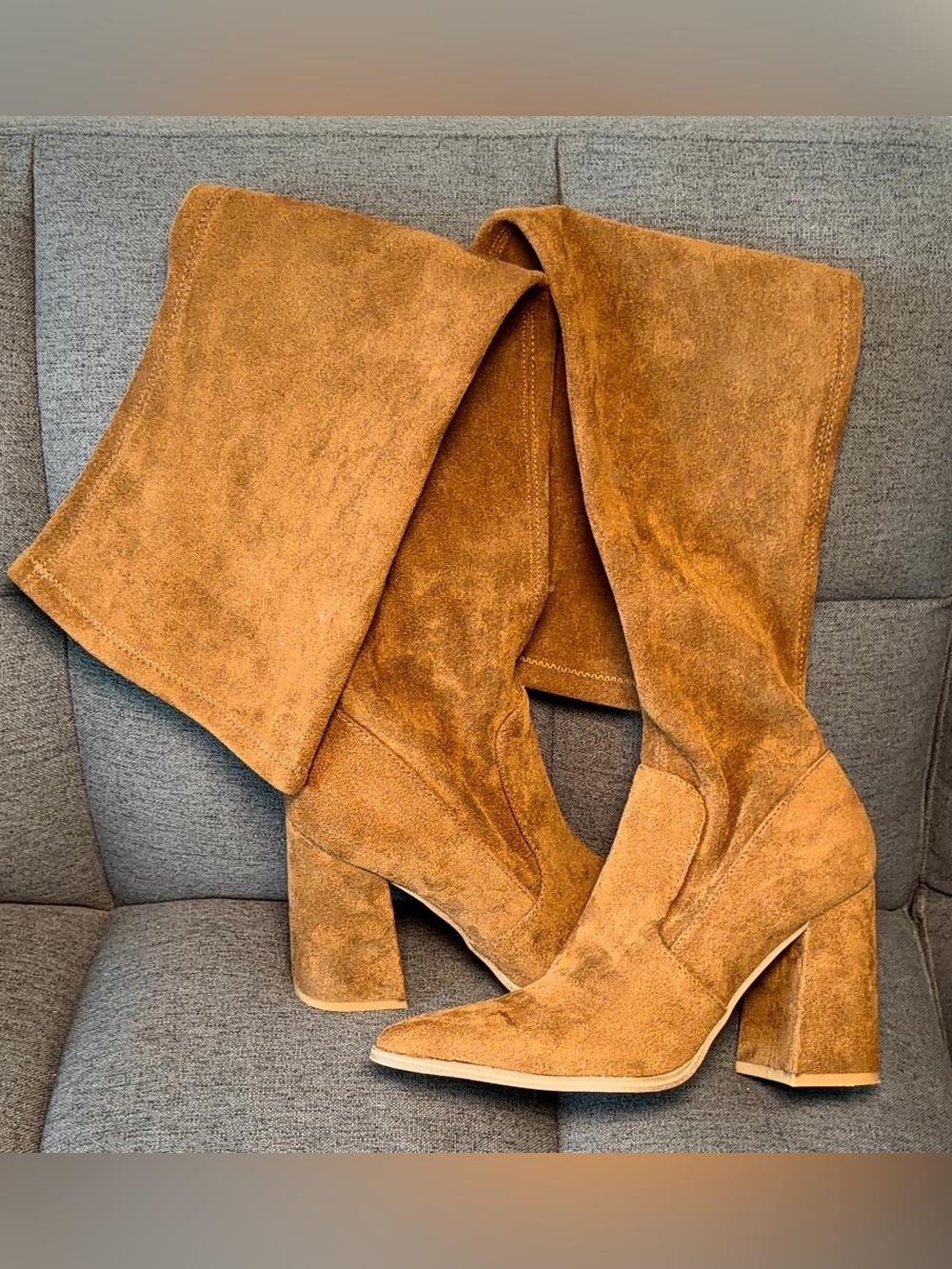 Steve Madden Huntley Boots Tan - Picture 2 of 3